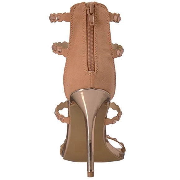 Blush Metal Studs Strappy Stiletto Heel Sandal - Picture 7 of 7